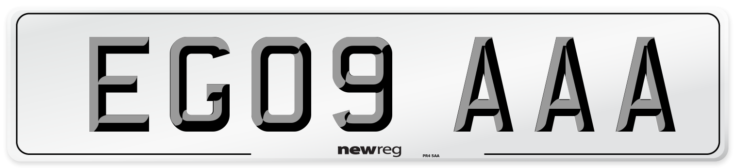 EG09 AAA Number Plate from New Reg